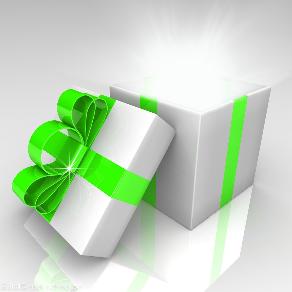 打開禮品盒絲帶蝴蝶結(jié)